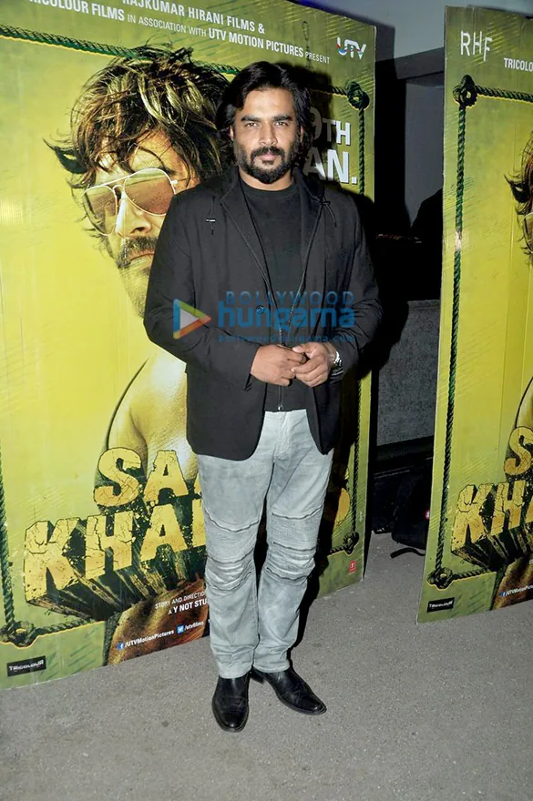 R. Madhavan at a special screening of Saala Khadoos.